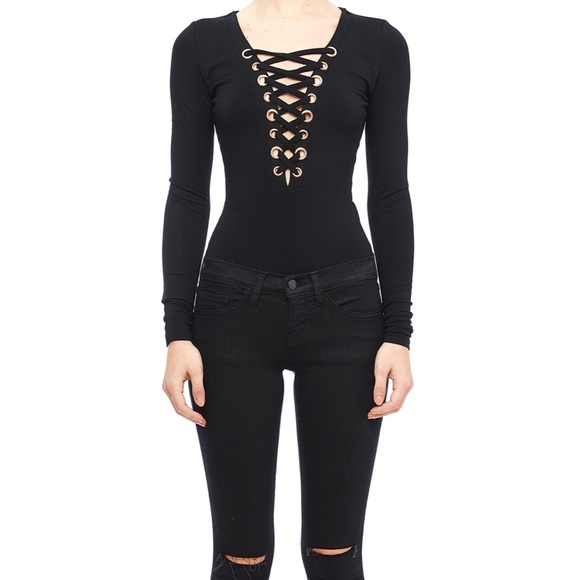 Hot & Delicious Tops - TIE UP BODYSUIT